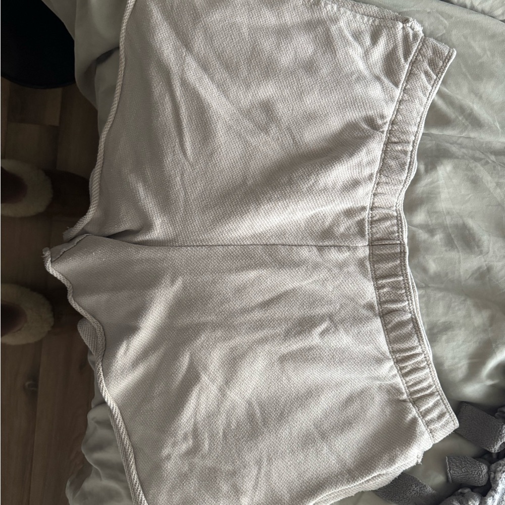 Aerie Cream Sweat Shorts with Elastic Waistband